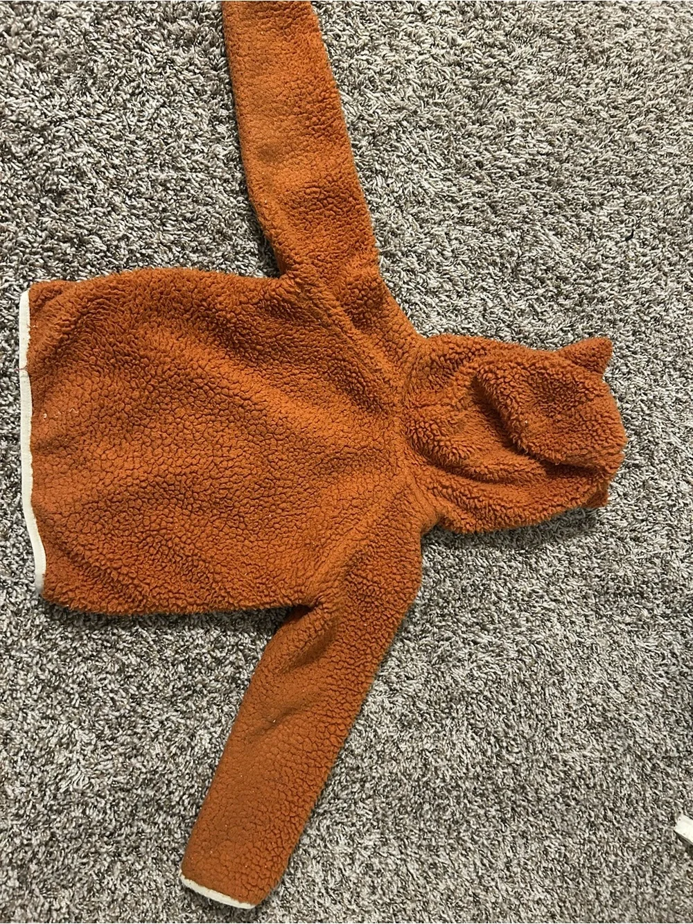 Columbia Kids Sherpa Zip Hoodie in Rust and Cream